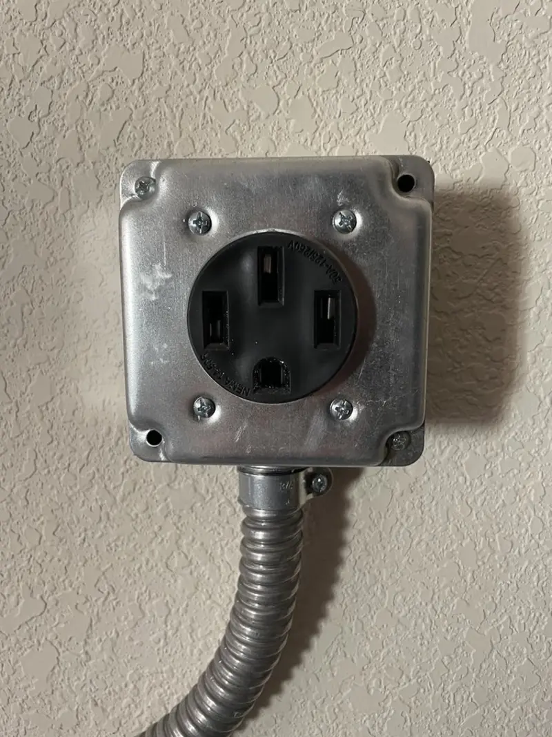 NEMA 14-50 outlet installed for Electrical Panel Upgrade in Ghent